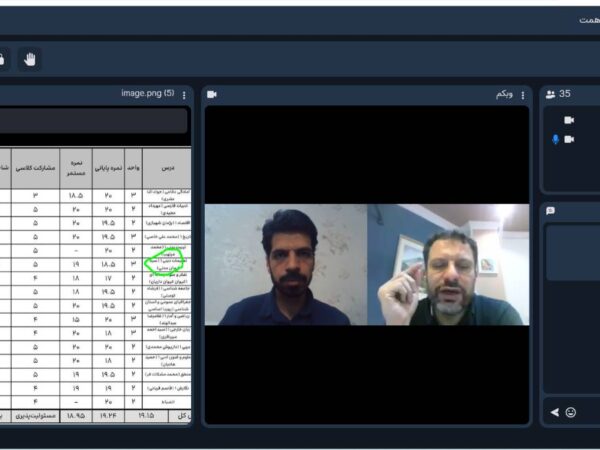جلسه برخط با والدین محترم جهت تبیین و تحلیلِ ساختار کارنامه همت